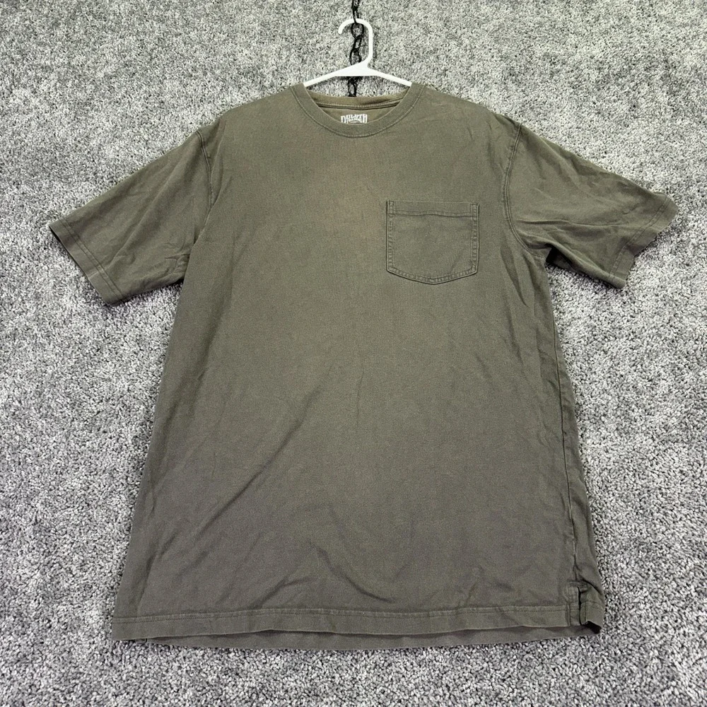 Duluth Trading Co Shirt Mens Medium Gray Longtail T Pocket Tee Workwear